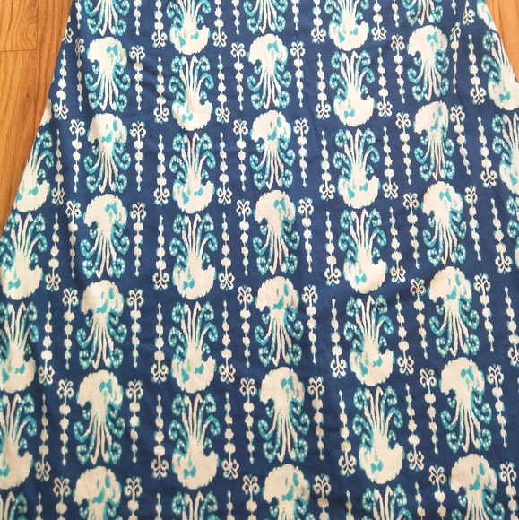 Lilly Pulitzer Melle Dress Indigo Get in Line Blue Sleeveless Racerback White L - Picture 10 of 16